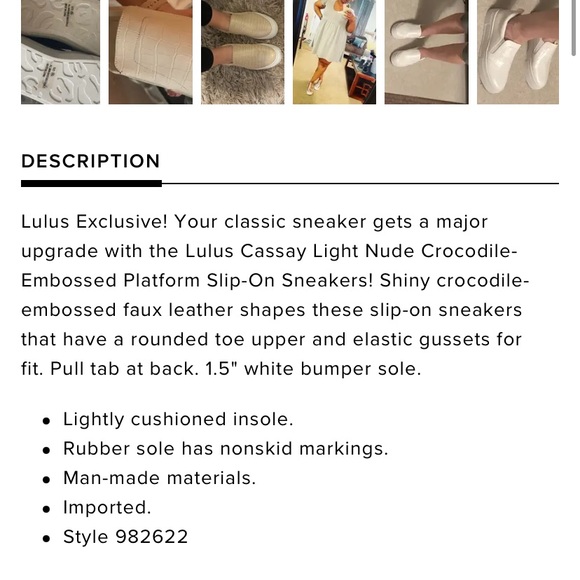 Lulus Croc Embossed Platform Slip On Sneakers - color Nude - Picture 5 of 11